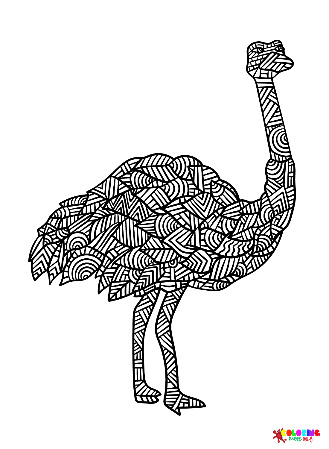 Emu Mandala Coloring Page Free Printable Coloring Pages
