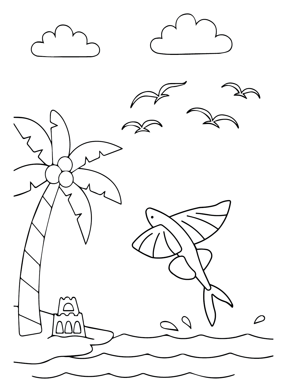 Fish Fly Coloring Page Free Printable Coloring Pages