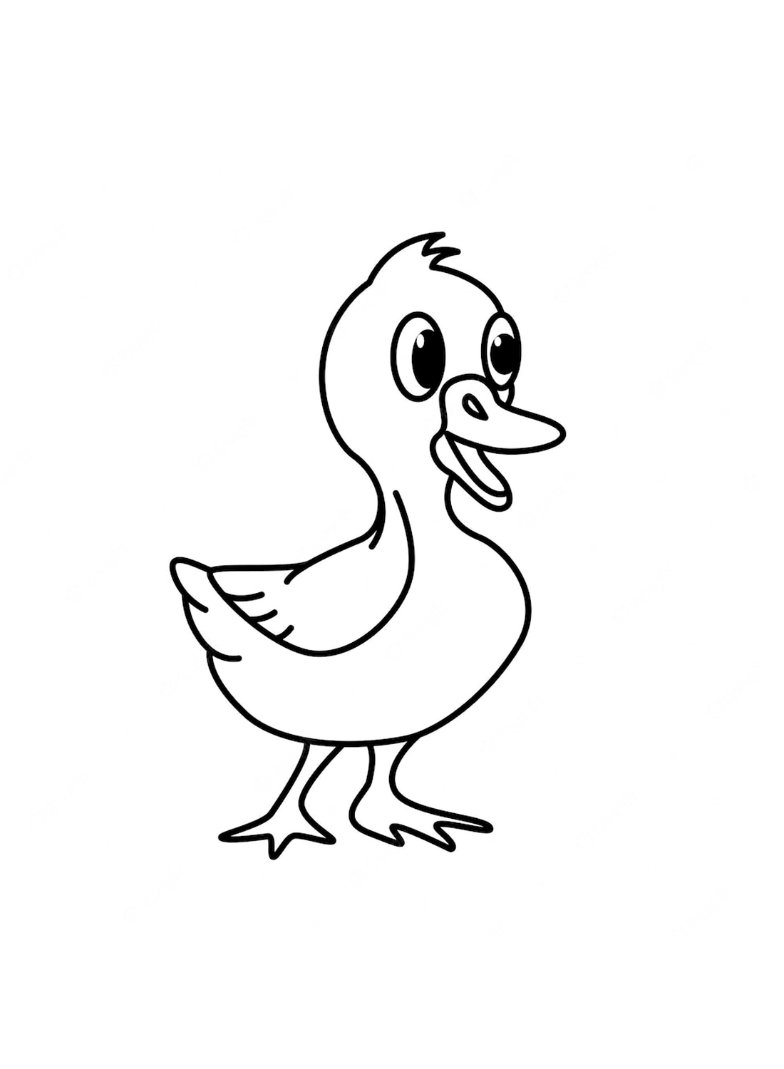 Simple Duckling Coloring Page Free Printable Coloring Pages