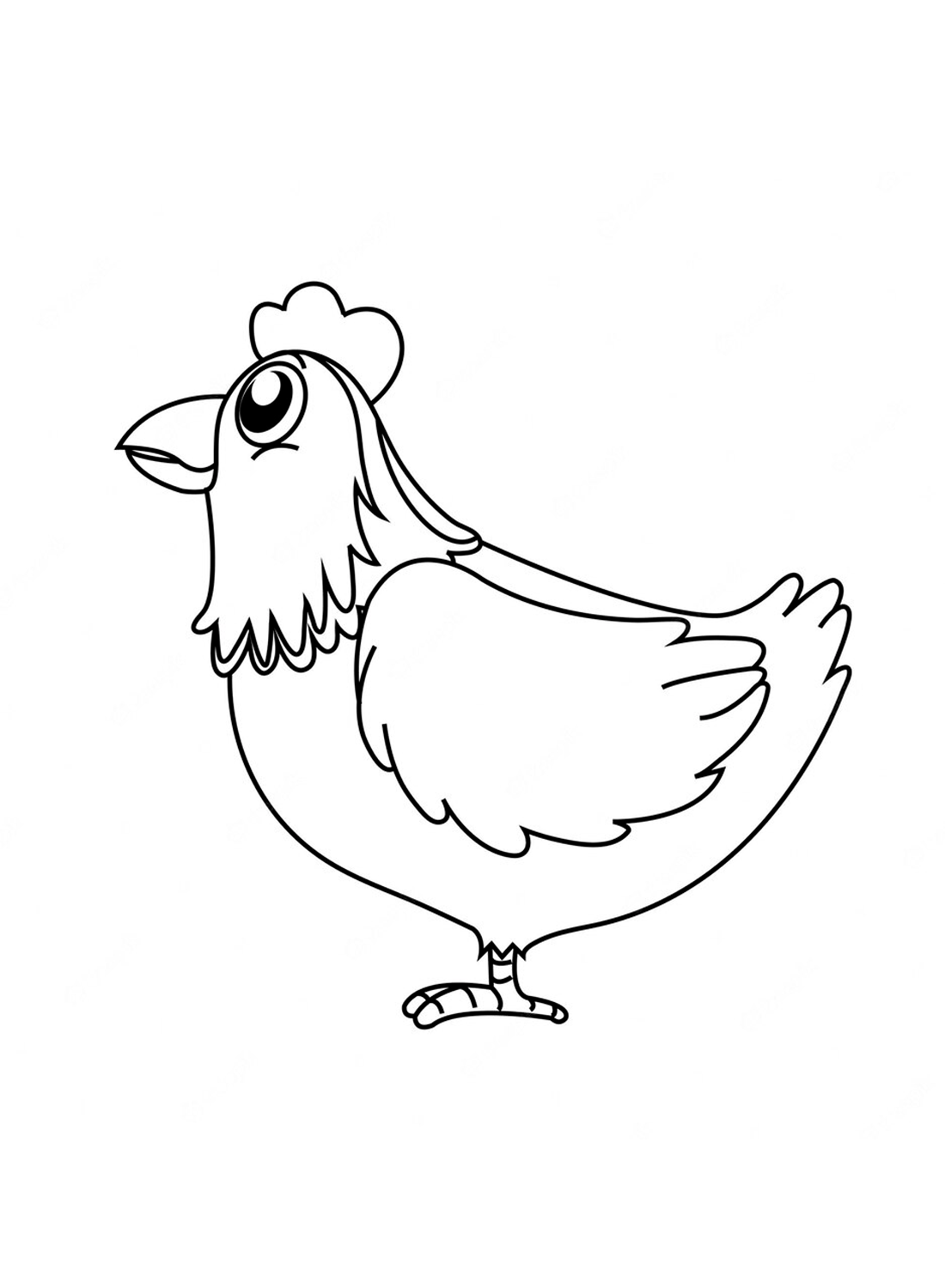 The hen Coloring Page Free Printable Coloring Pages