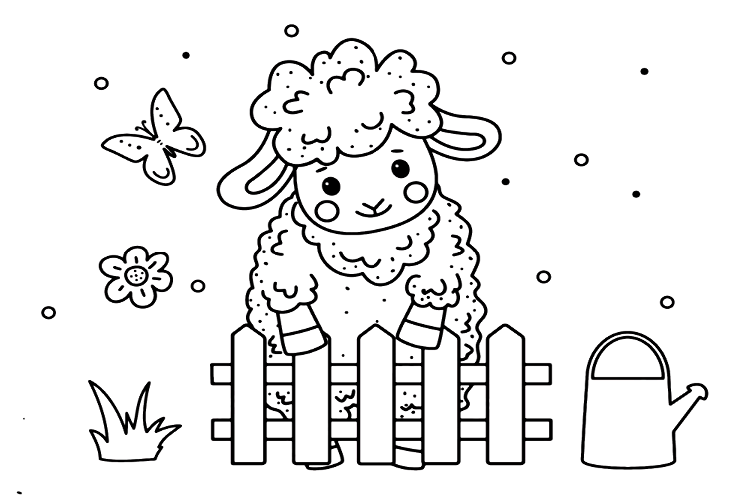 Baby Lamb Coloring Page Free Printable Coloring Pages