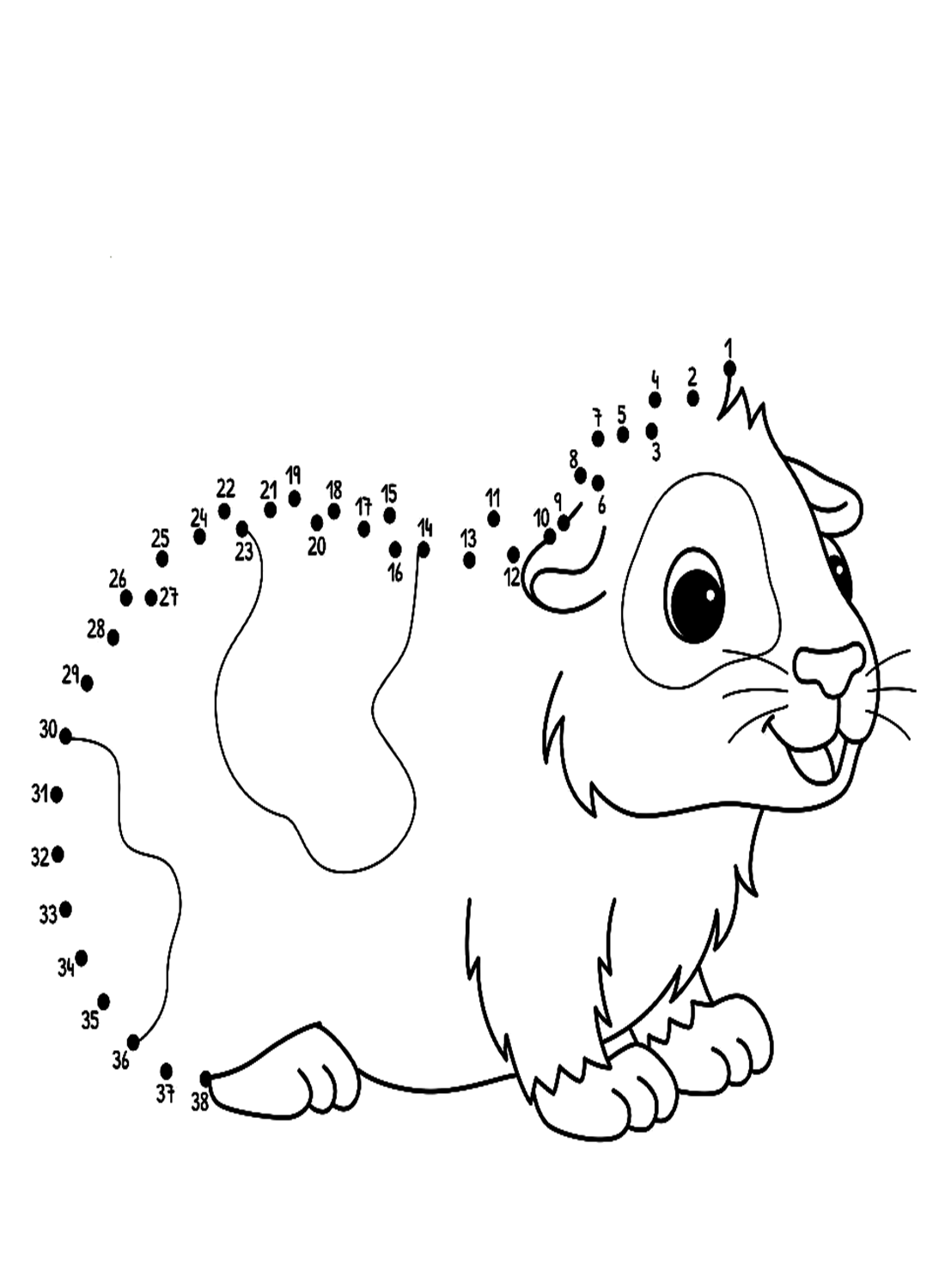 20 Guinea Pig Coloring Pages