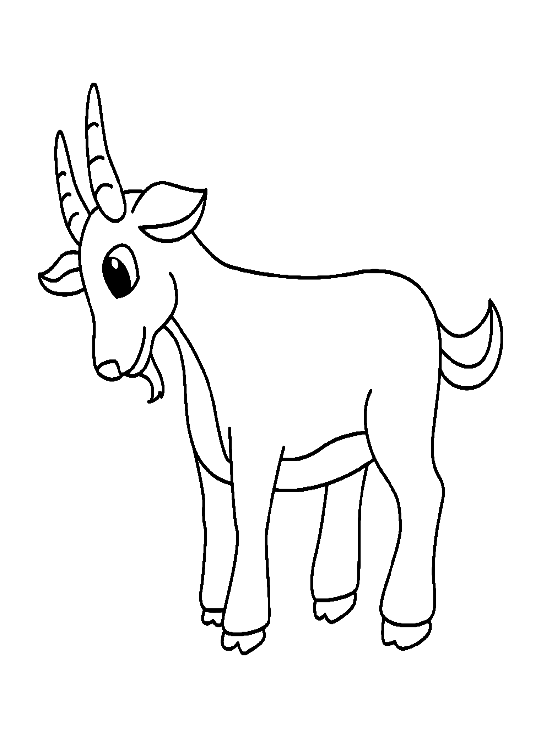 Simple Goat Coloring Page Free Printable Coloring Pages