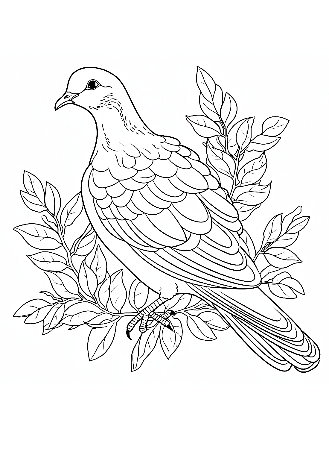 The dove Coloring Page - Free Printable Coloring Pages