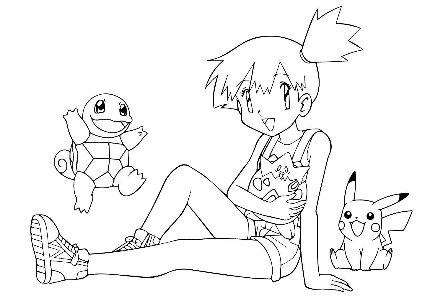 Misty And Togepi Coloring Pages