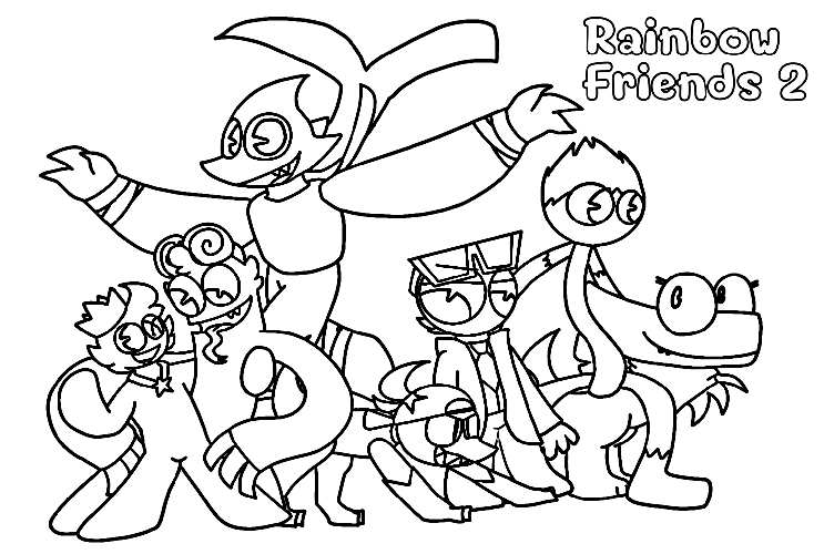 20+ Rainbow Friends 2 Coloring Pages Free Printable PDF & Online Coloring