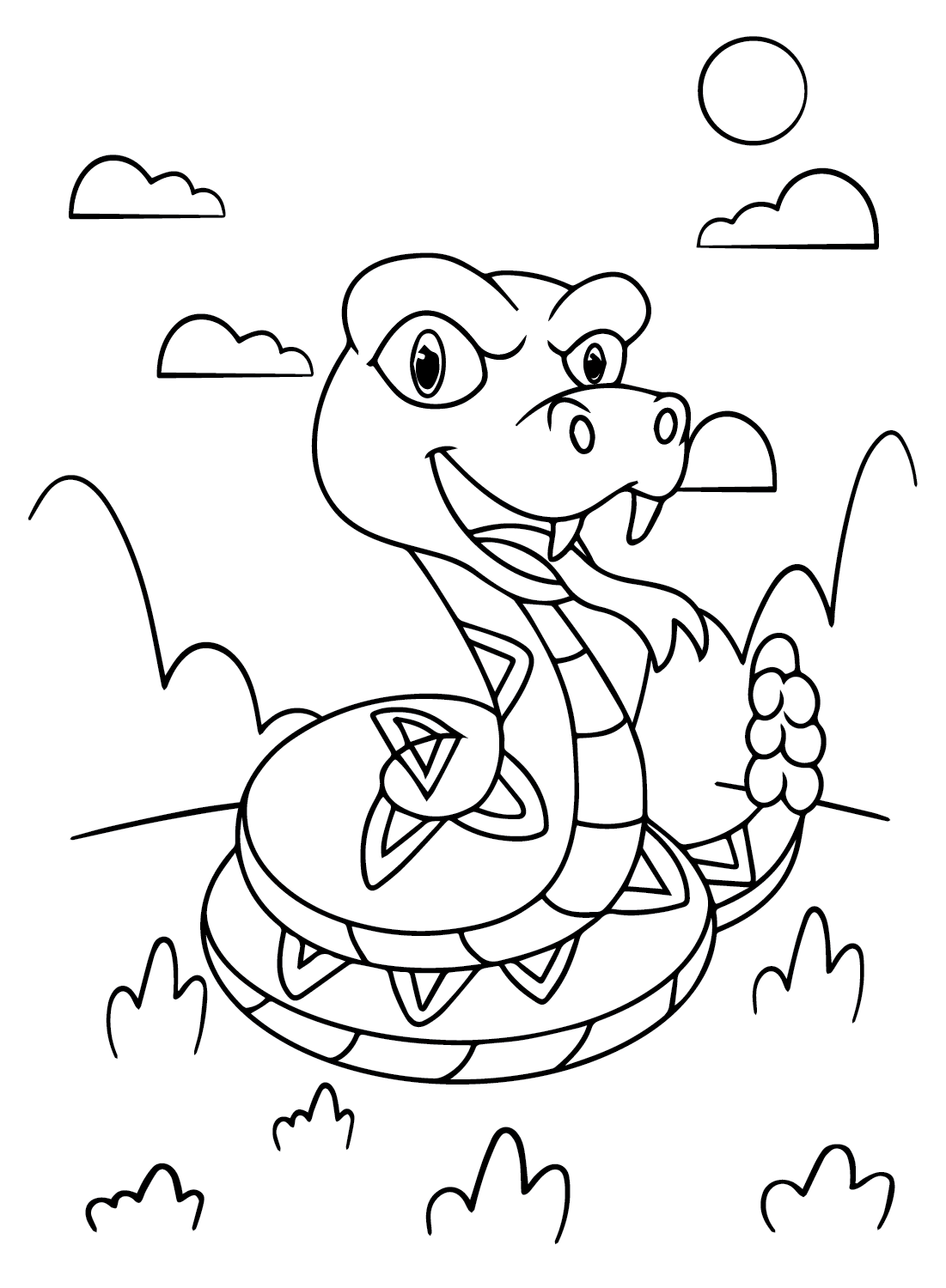Rattlesnake Coloring Sheet - Free Printable Coloring Pages