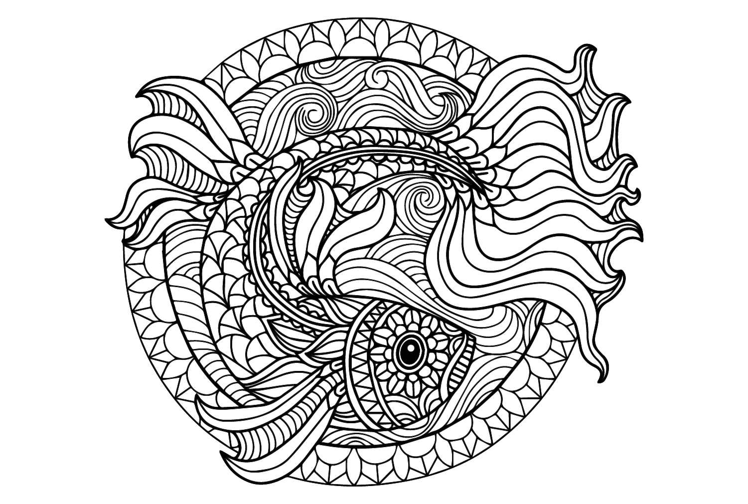 Zentangle Snail Coloring Page Free Printable Coloring Pages