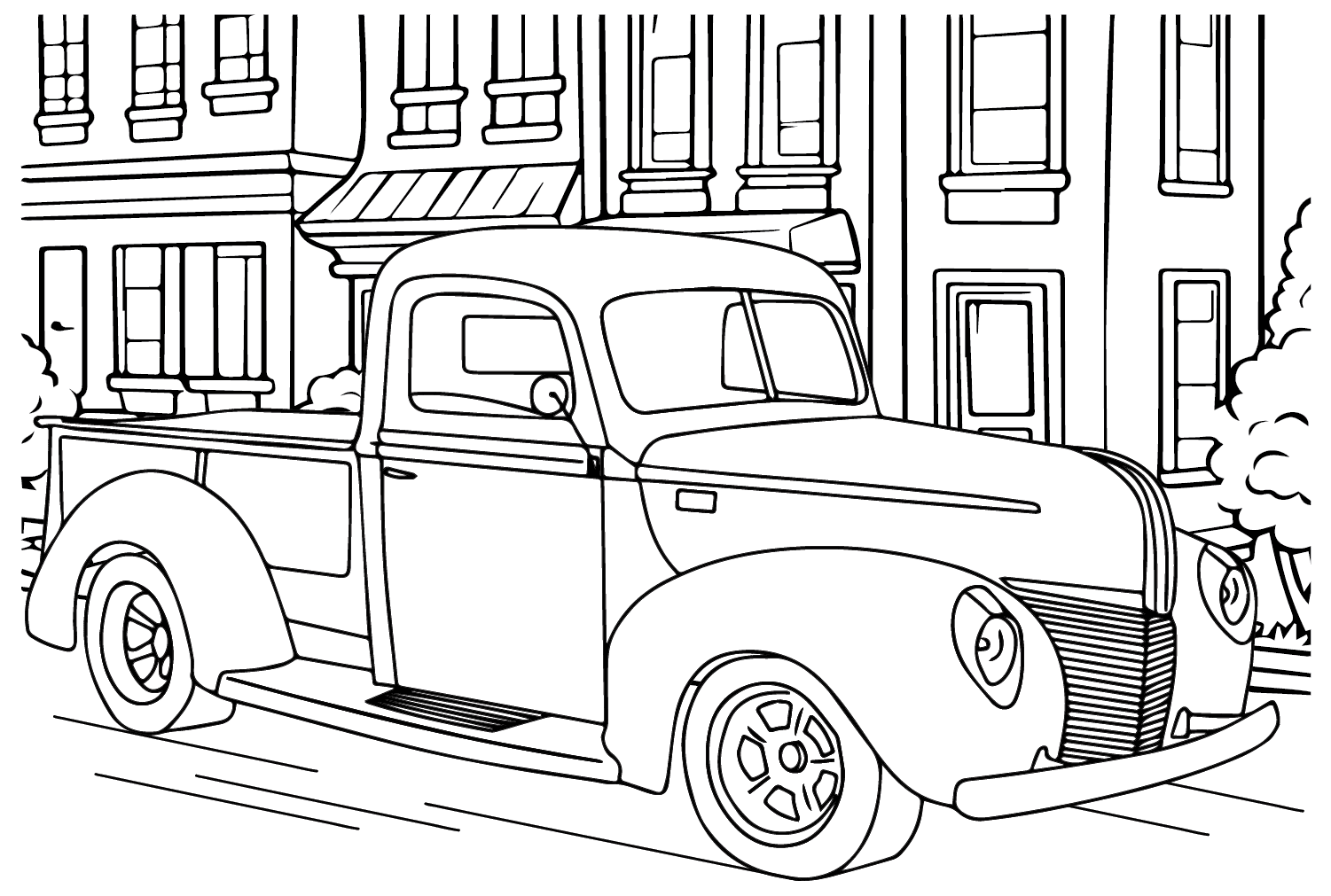 Old Ford Truck Coloring Pages