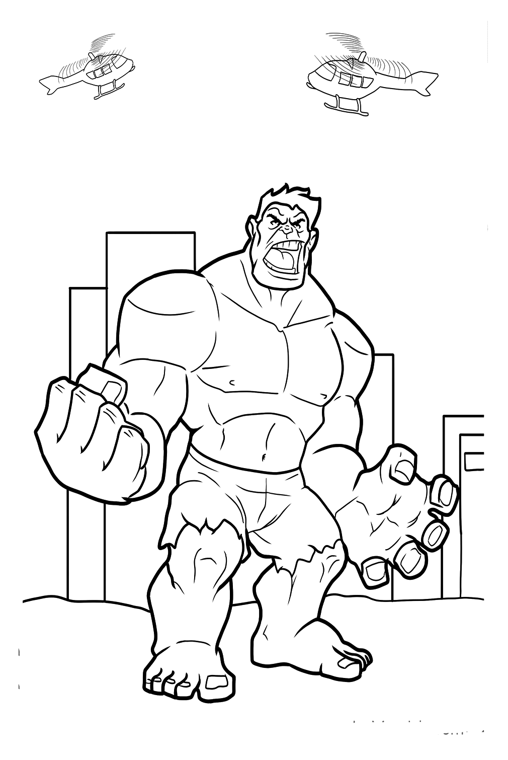 Angry Hulk Coloring Page Free Printable Coloring Pages