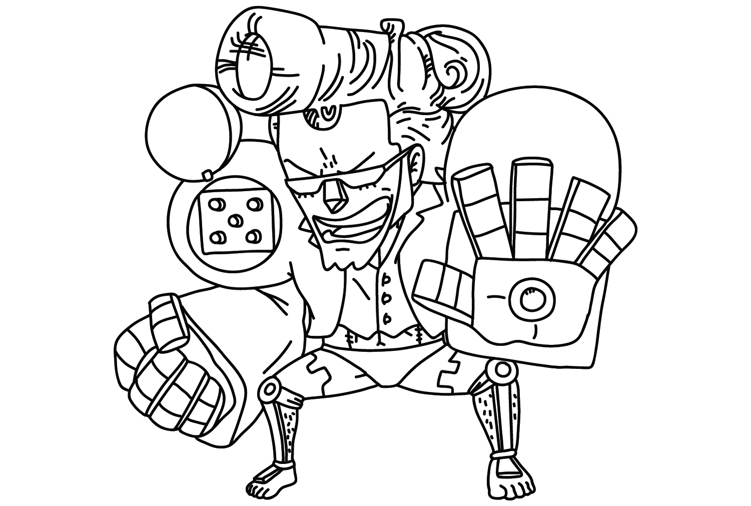 Coloring Page One Piece Franky Franky Coloring Pages Coloring Pages