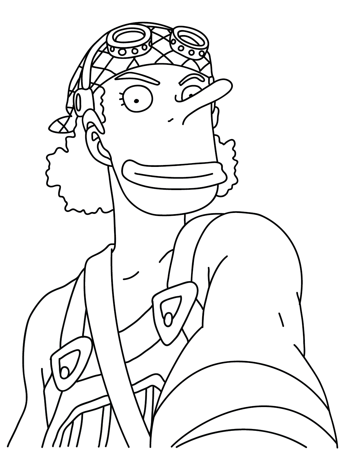 Usopp, Pirate from One Piece Coloring Page Free Printable Coloring Pages