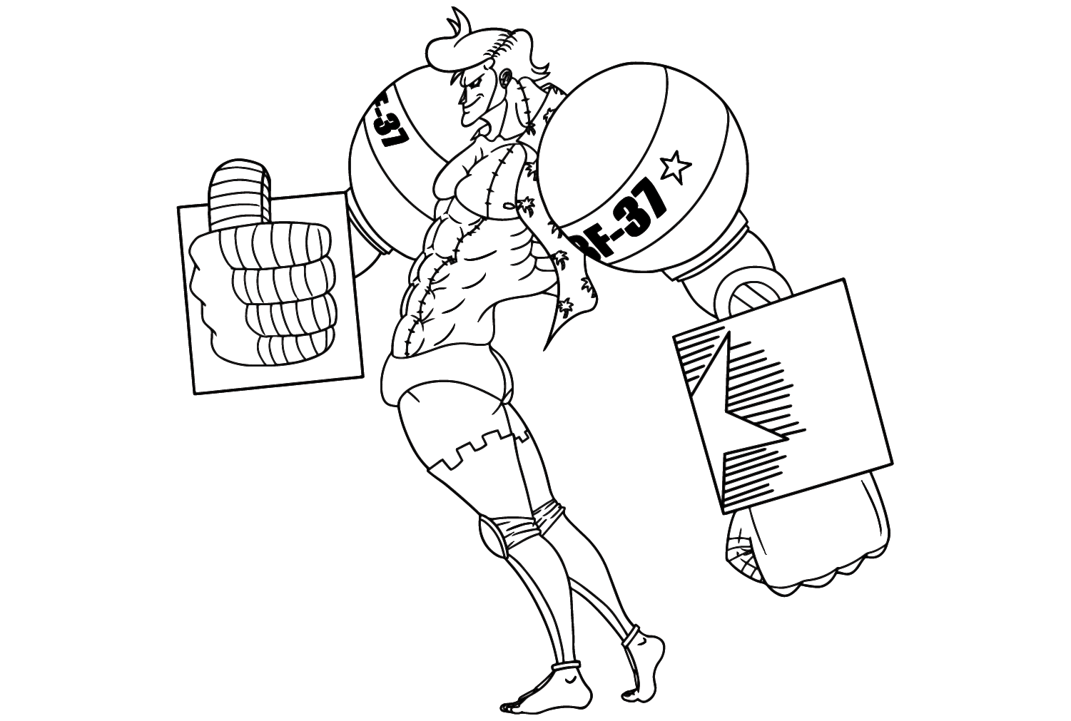 Franky Color Page Free Printable Coloring Pages