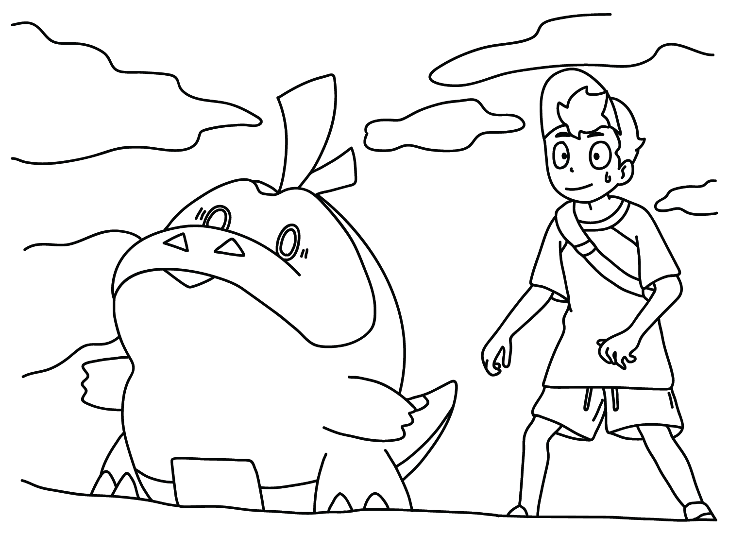Fuecoco Pokemon, Roy Coloring Page Free Roy Pokemon Coloring Pages