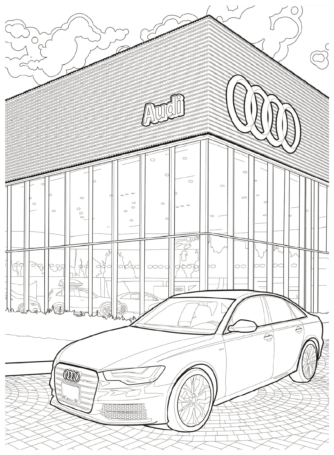 Printable Audi Cars Coloring Page Free Printable Coloring Pages