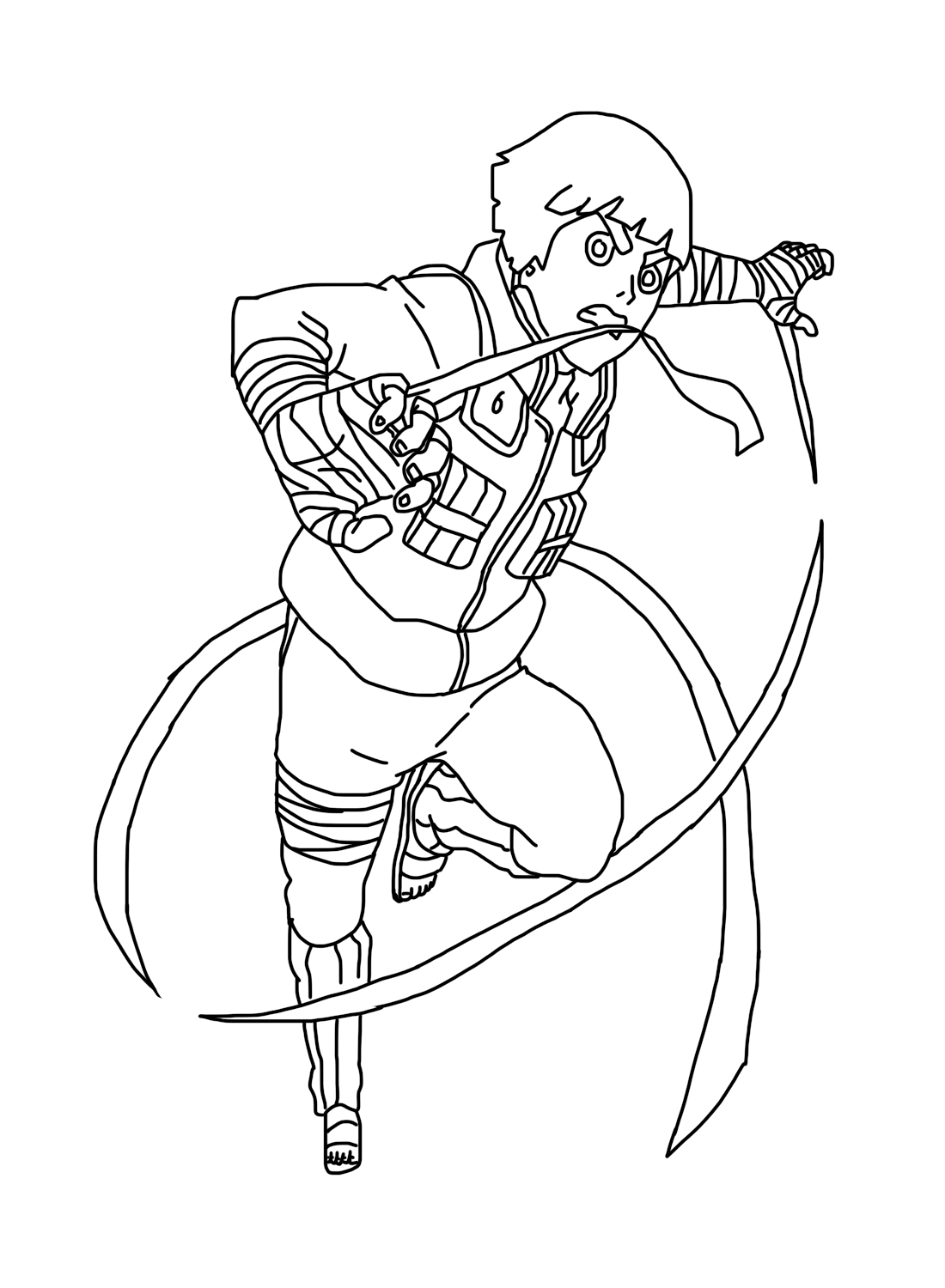 Rock Lee Coloring Page Naruto Free Printable Coloring Pages