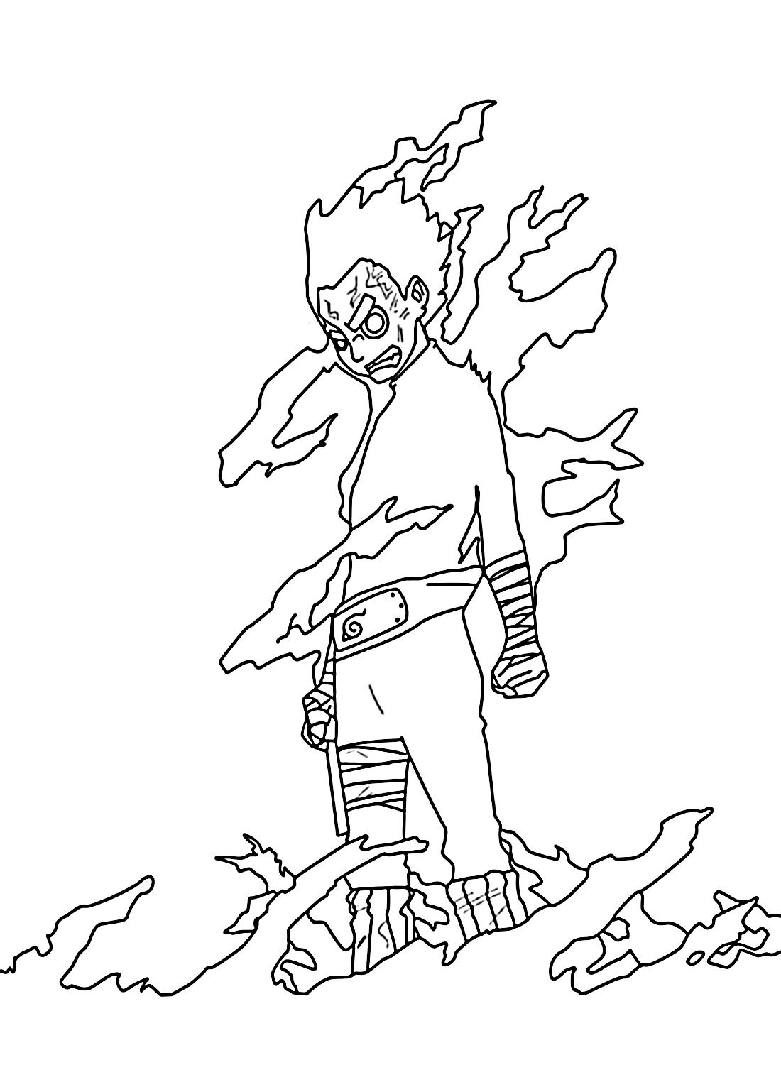 Rock Lee aus Naruto Malvorlagen Kostenlose Malvorlagen zum Ausdrucken
