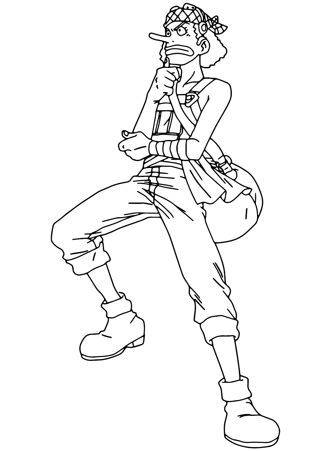 Usopp, Pirate from One Piece Coloring Page Free Printable Coloring Pages