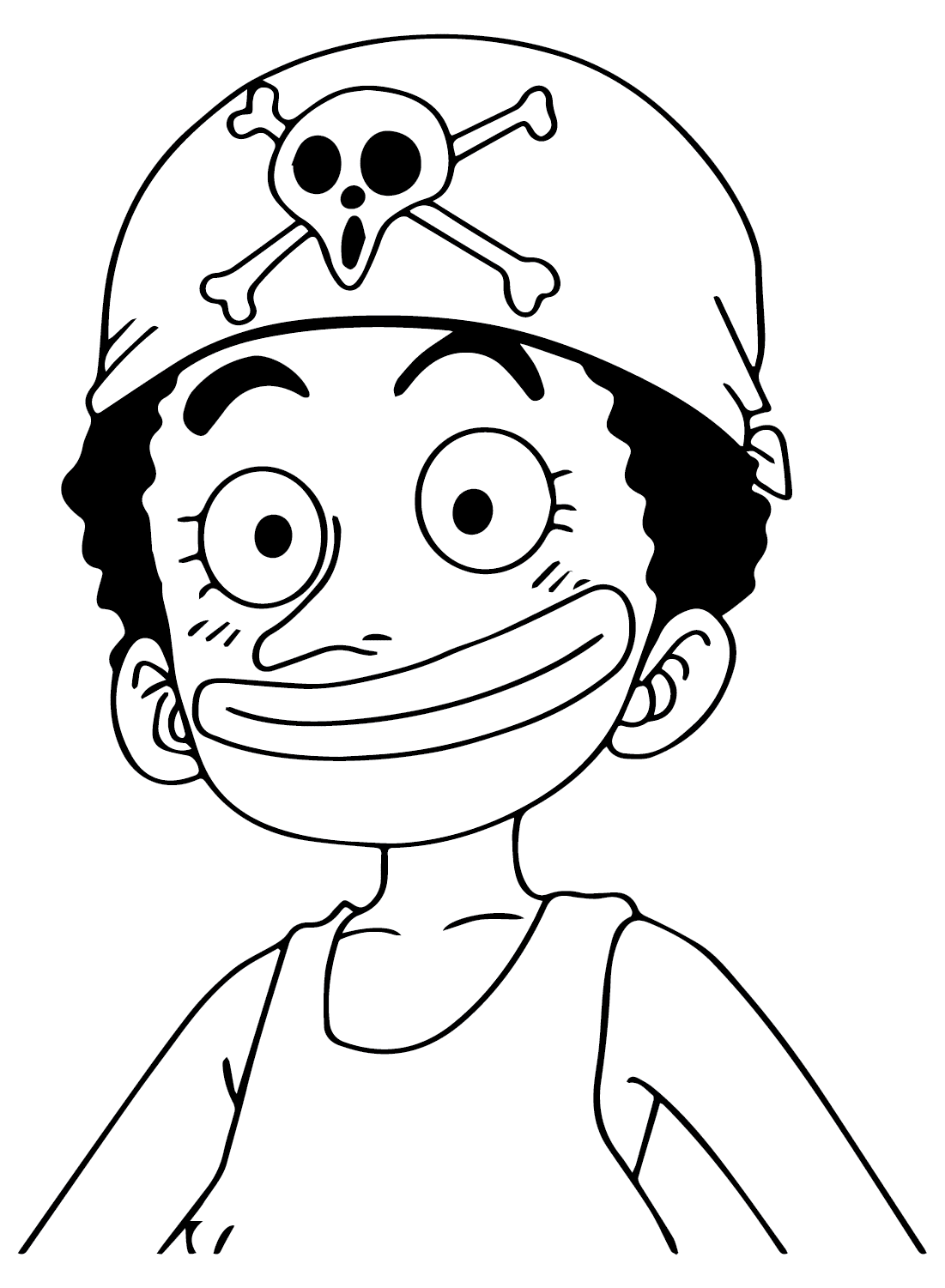 Usopp, Pirate from One Piece Coloring Page Free Printable Coloring Pages