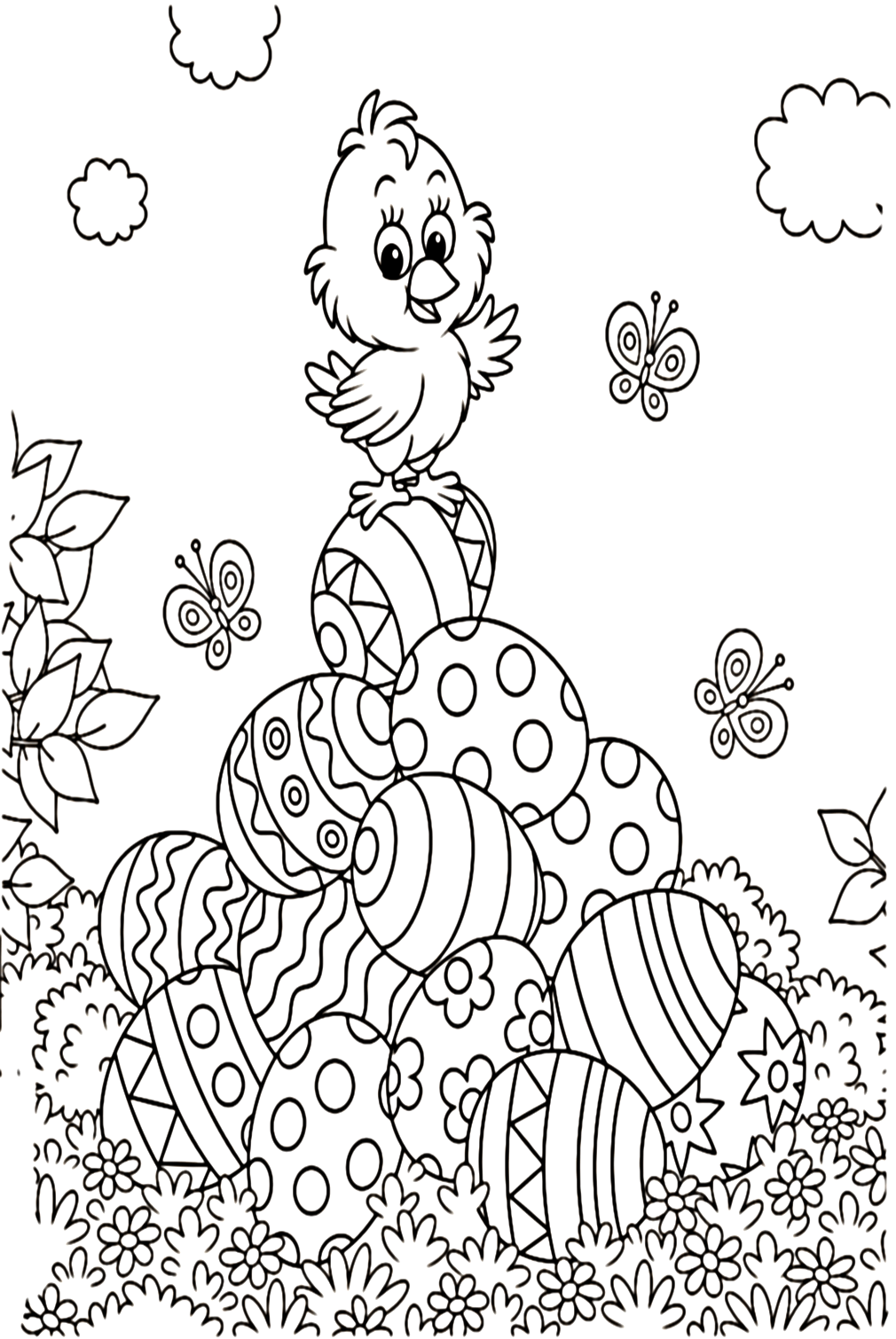 61 Easter Chick Coloring Pages