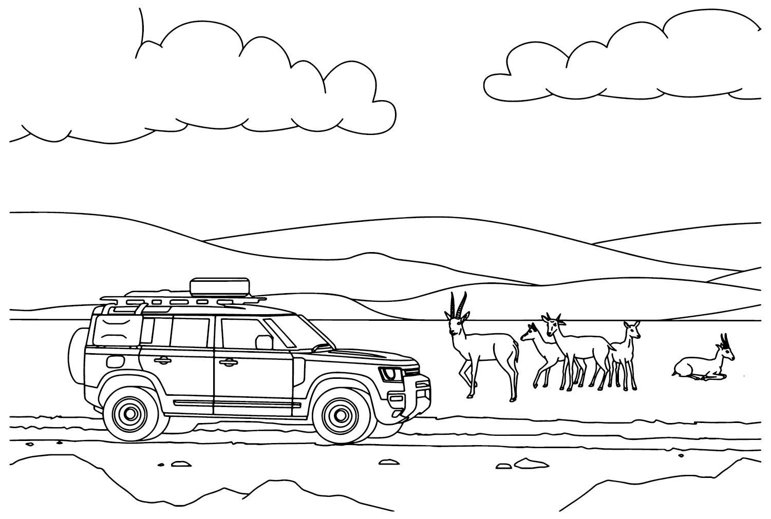 Land Rover Defender 110 Coloring Page Land Rover Coloring Pages