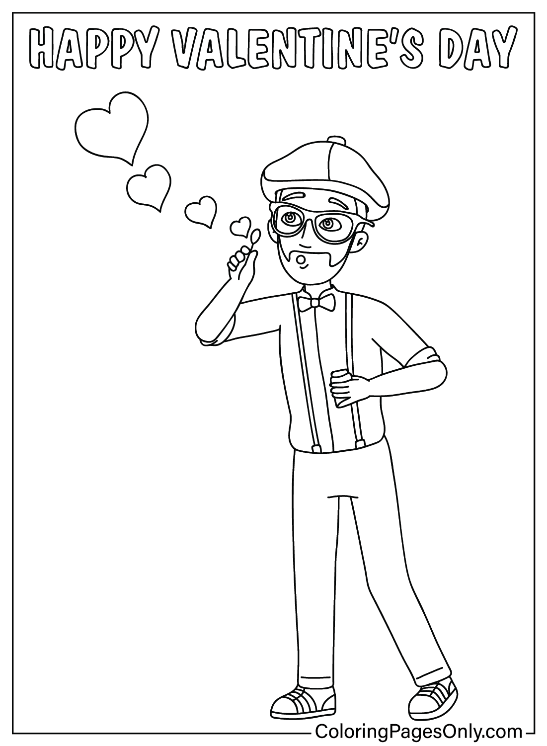 Blippi to Color Free Printable Coloring Pages