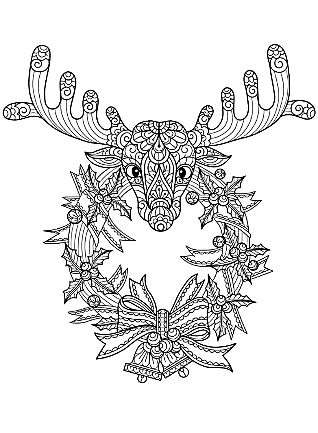 Mandala Deer Coloring Page Free Printable Coloring Pages