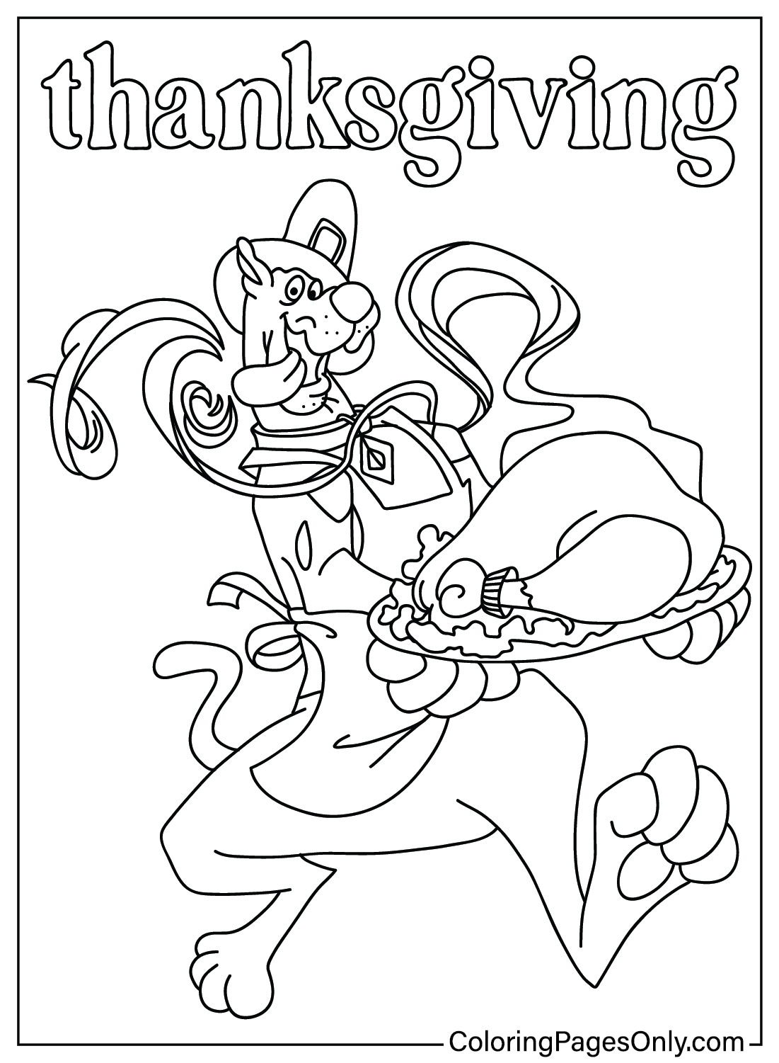 34 Thanksgiving Cartoon Coloring Pages
