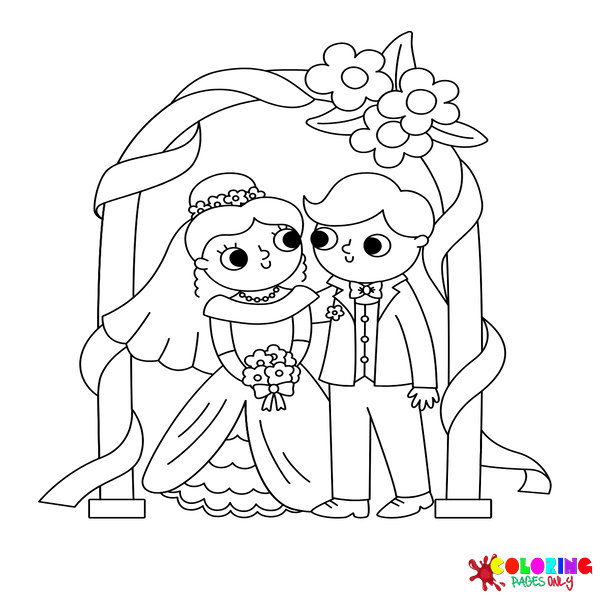 160 Wedding Coloring Pages - Free & Printable for Kids and Adults