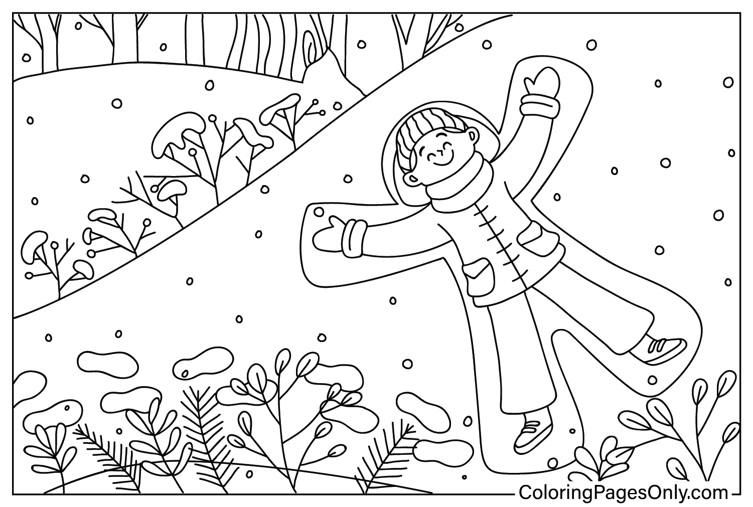 Winter Color Page Free Printable Coloring Pages Winter Color Page Free Printable Coloring Pages
