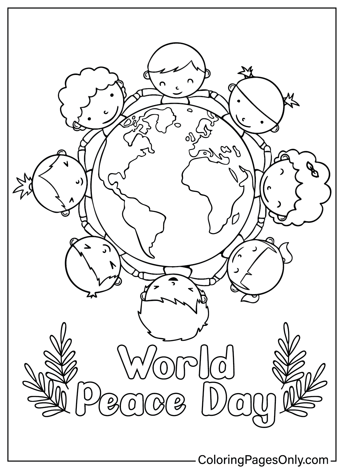 World Peace Day Coloring Page Free Printable Coloring Pages