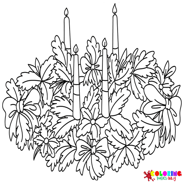 24 Advent Wreath Coloring Pages - Free PDF Printables
