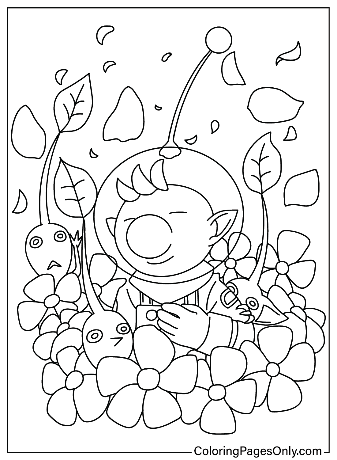 Color Page Pikmin - Free Printable Coloring Pages