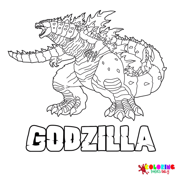 60+ Godzilla Coloring Pages Free Printable PDF & Online Coloring(06)