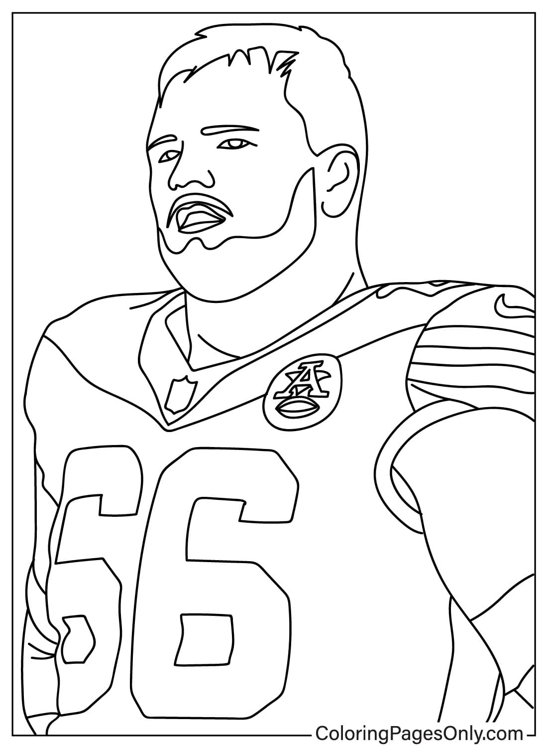 Travis Kelce Coloring Page Free Printable Coloring Pages