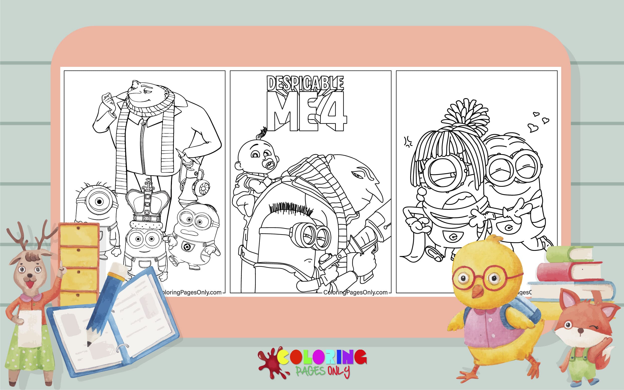 25 Despicable Me 4 Coloring Pages