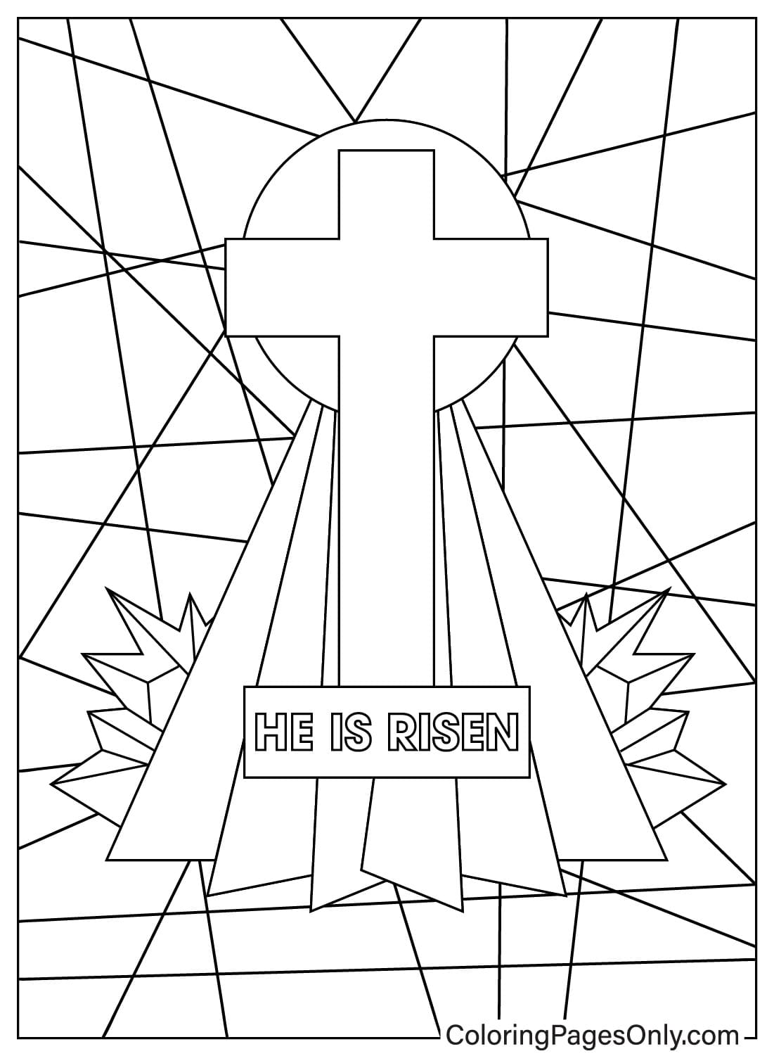 Cross Jesus Resurrection Coloring Page Free Printable Coloring Pages