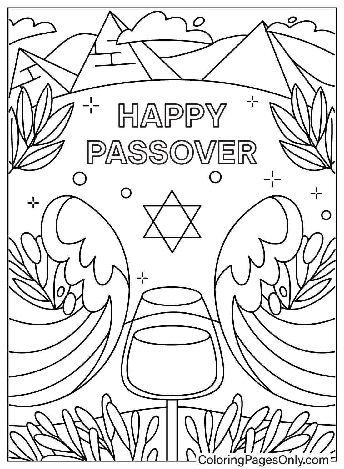 Passover Coloring Page 10 Plagues Sketch Coloring Page