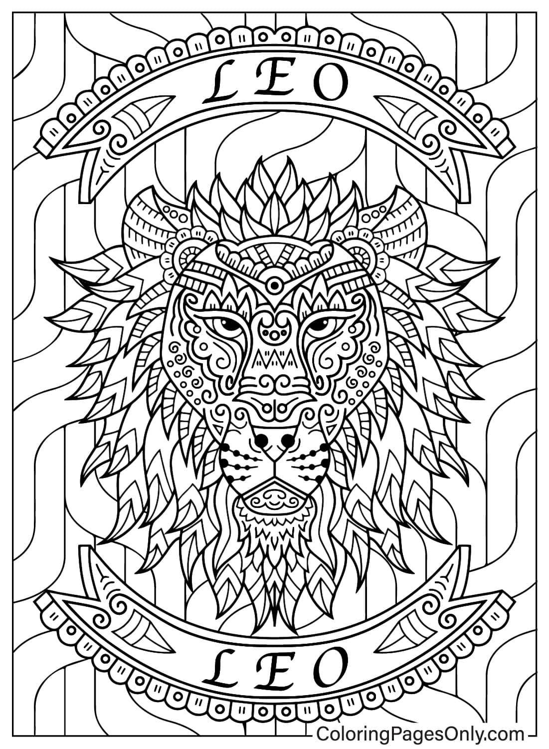 20+ Leo Zodiac Sign Coloring Pages Free Printable PDF, JPG, PNG