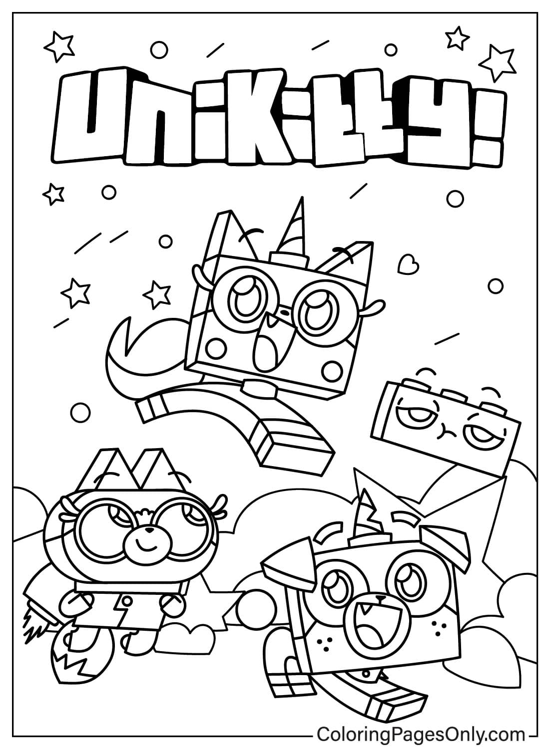 Unikitty Coloring Pages Free Printable PDF & Online Coloring