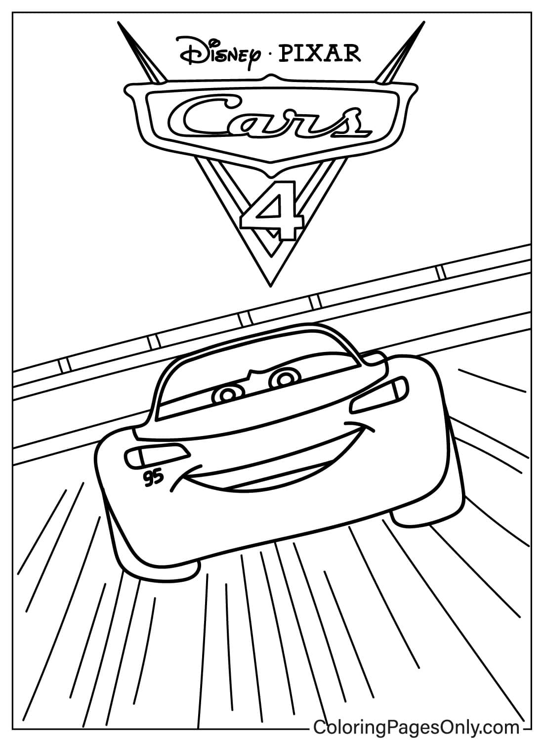 Poster Disney Cars 4 Pagine da colorare stampabili gratuite