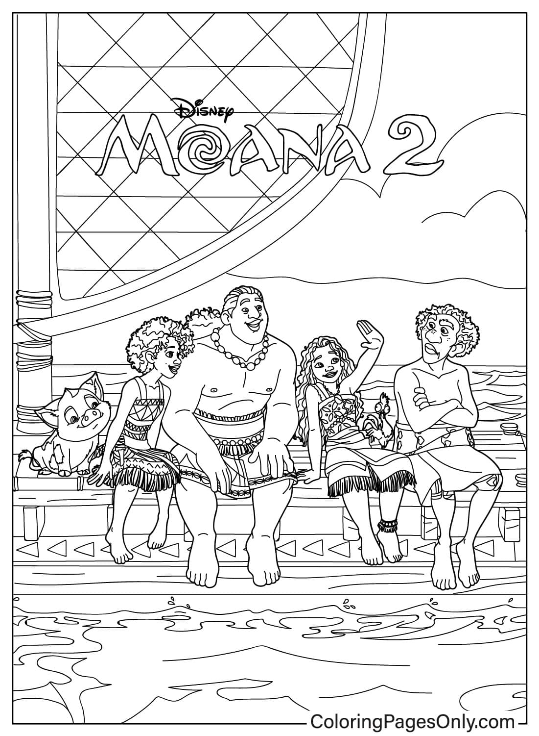 Free Disney Moana Coloring Pages Activity Sheets A Few