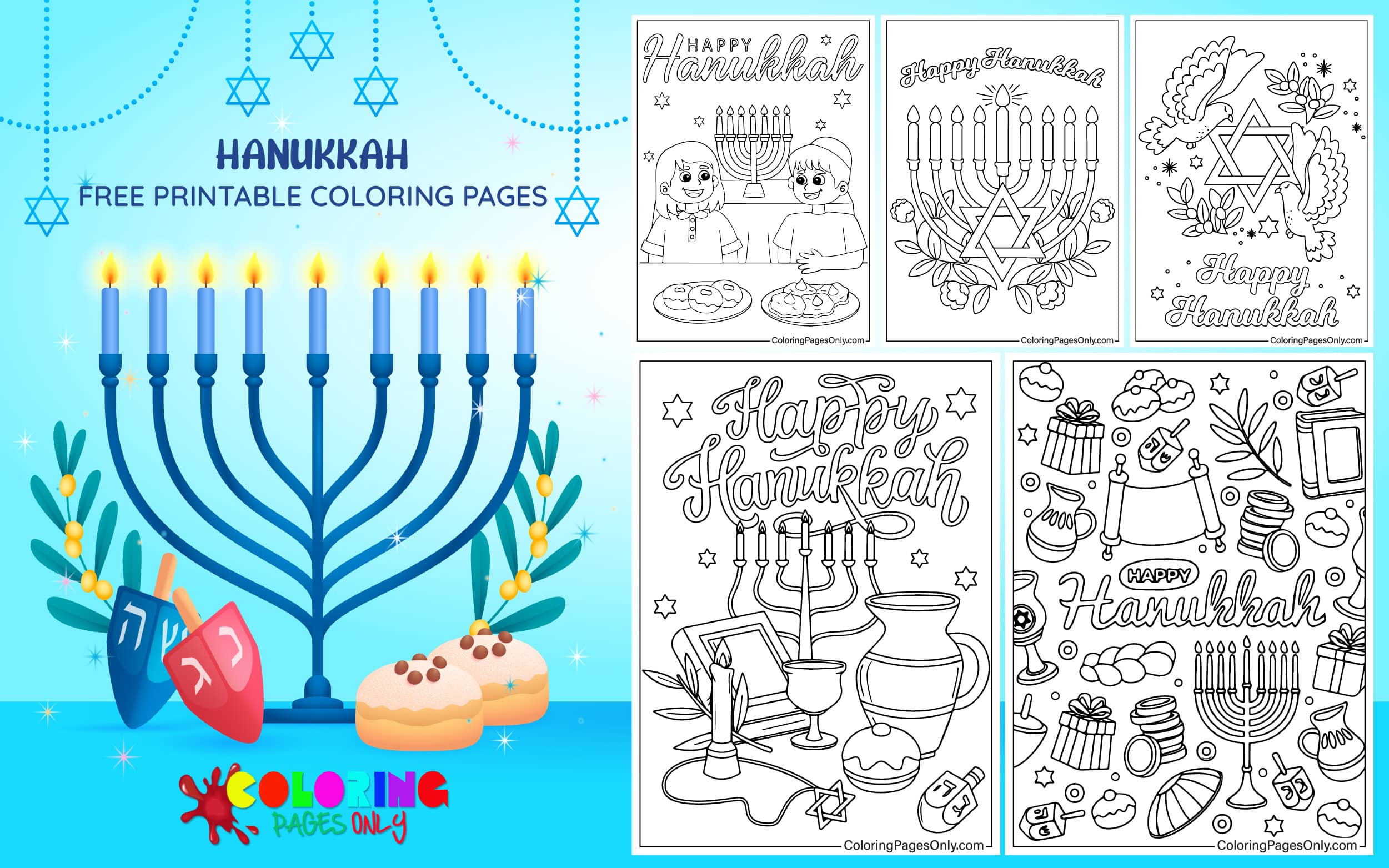Unique Hanukkah Coloring Pages for Creative Celebrations