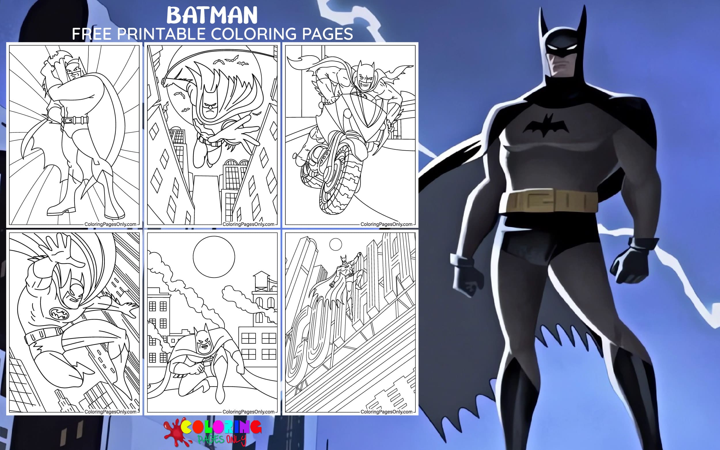 30+ Batman Coloring Pages - Free Printable PDF & Online Coloring