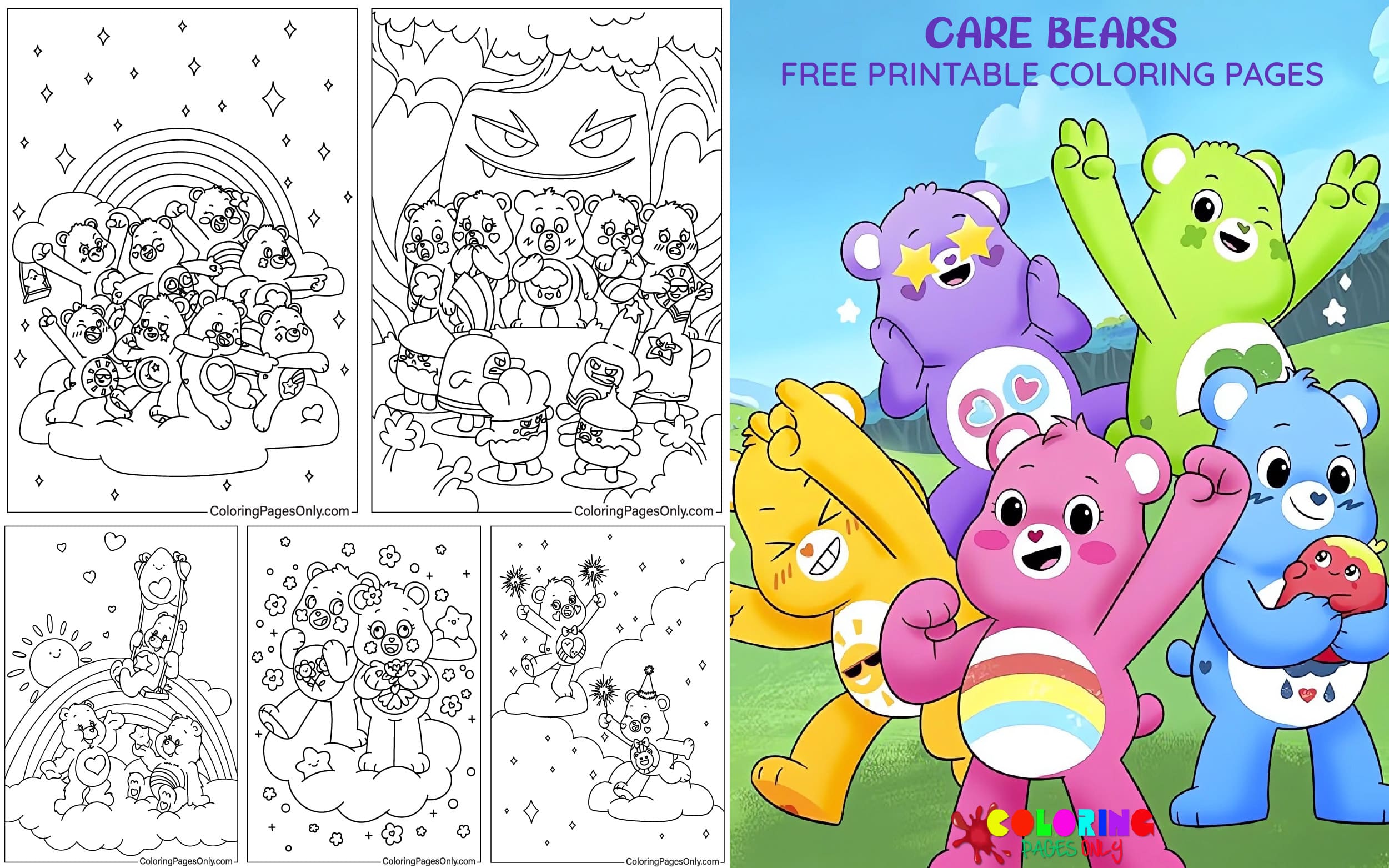 Kleurplaten Van Care Bears