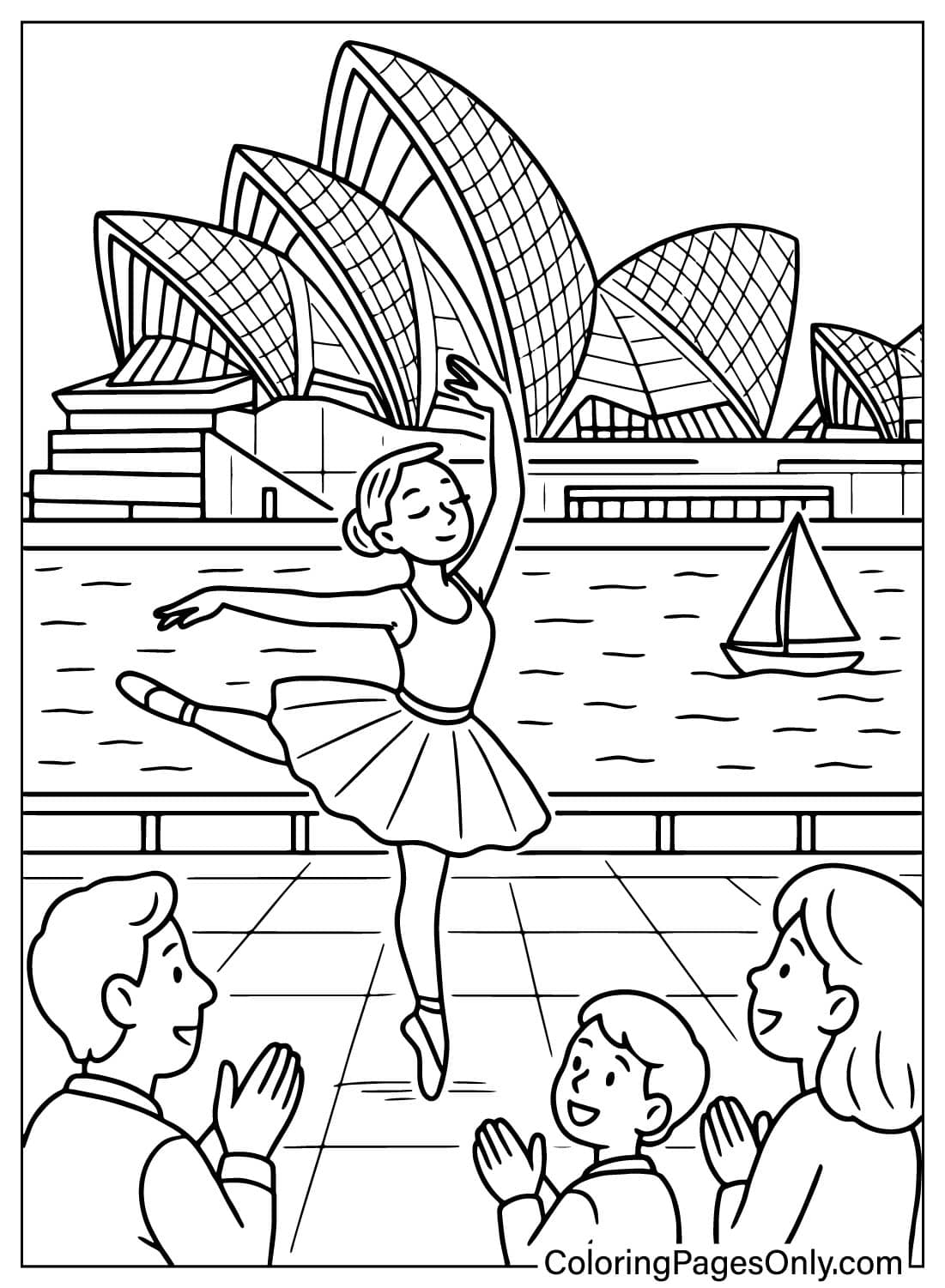 30+ Sydney Opera House Coloring Pages Free Printable PDF & Online