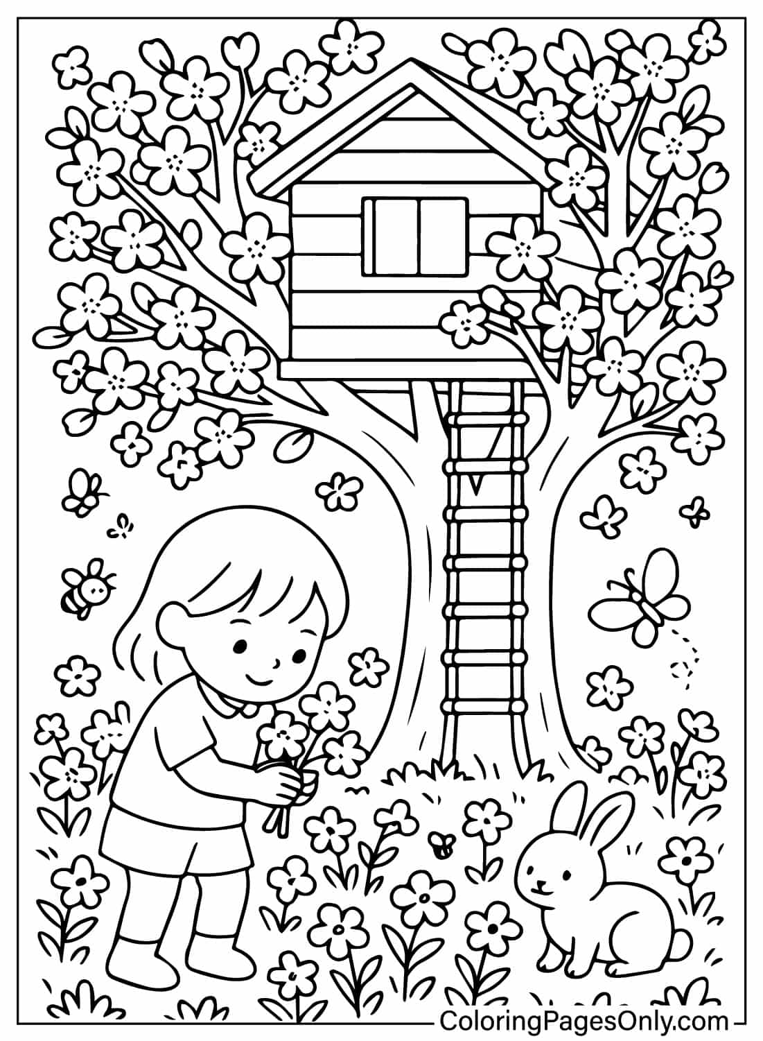 30+ Tree House Coloring Pages Free Printable PDF & Online Coloring