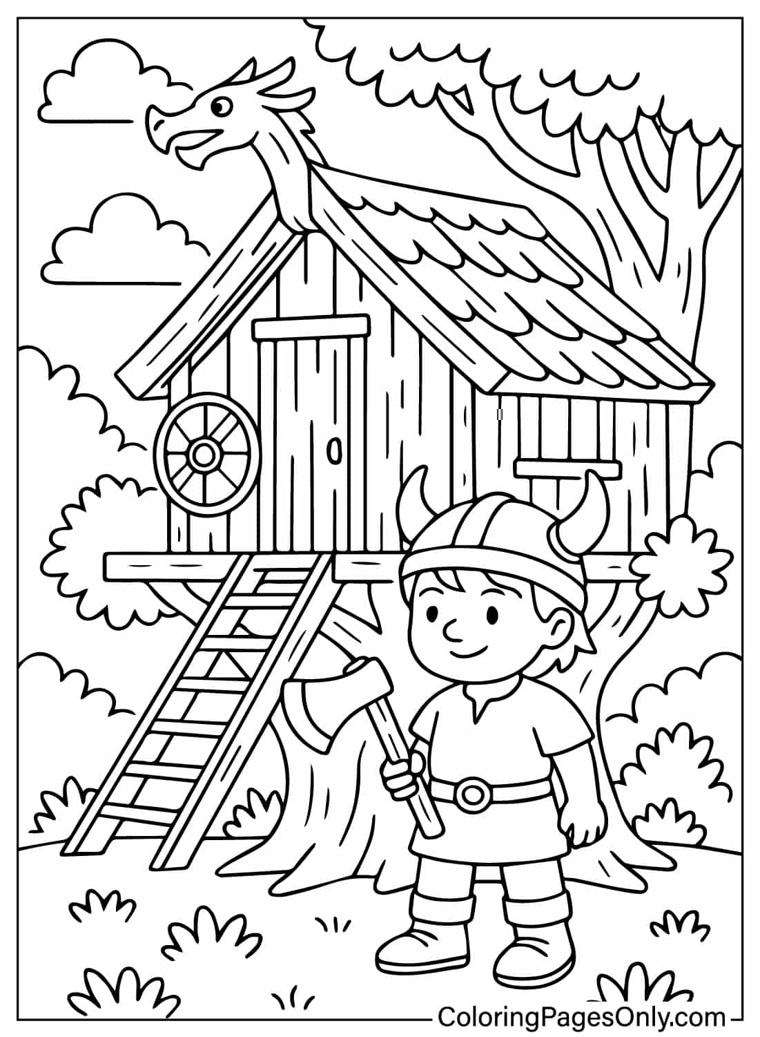 30+ Tree House Coloring Pages Free Printable PDF & Online Coloring