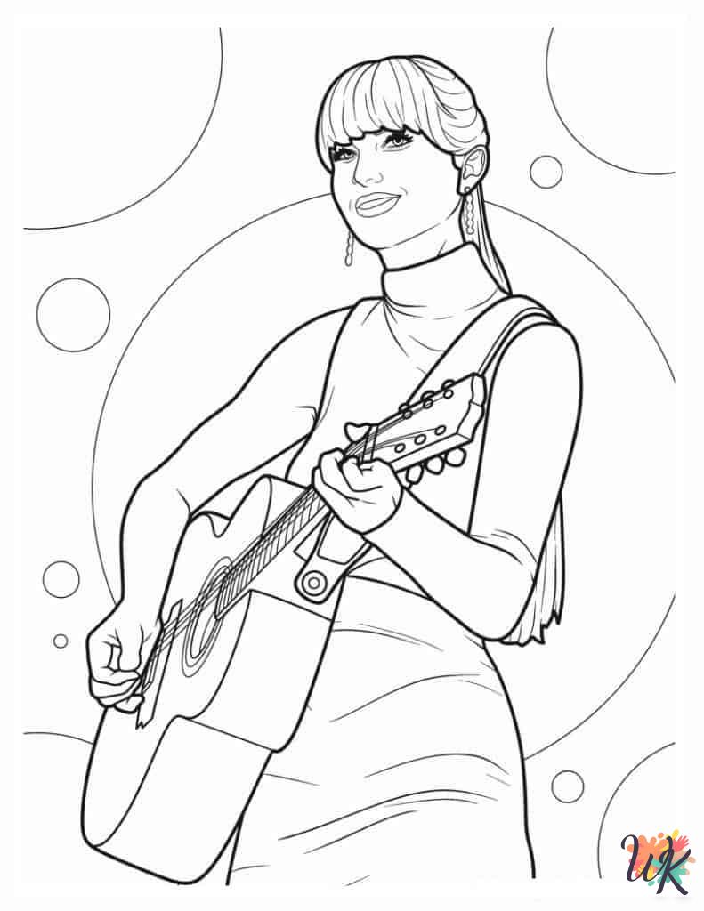 25 Taylor Swift Coloring Pages For Kids ColoringPagesWK