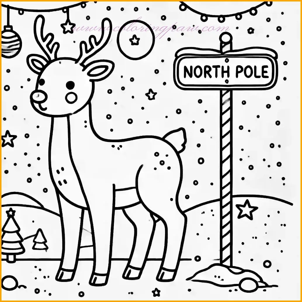 Free Rudolph the RedNosed Reindeer Coloring Pages Download and Print for Holiday Fun! Free